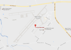 Seaplane Operator in Kentucky, Bluegrass Airport, Lexington, Kentucky map